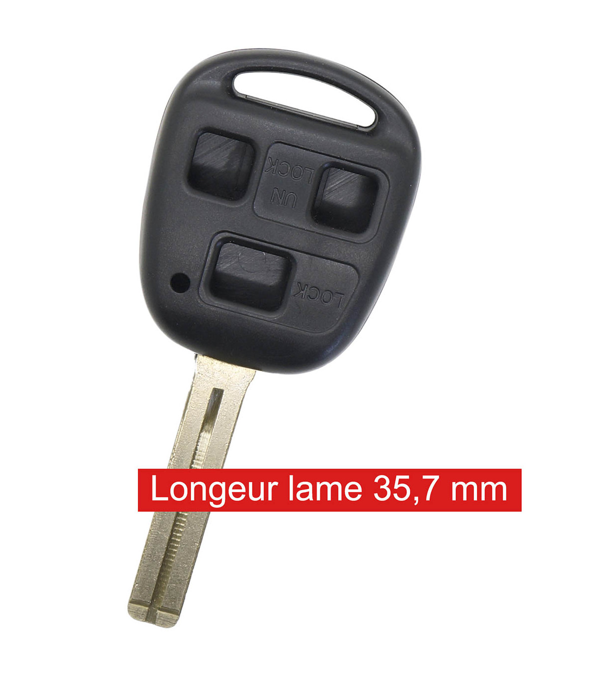 Coque compatible Toyota Lexus 3 boutons Auris, L.Cruiser, Rv4, ES, GS, GX, IS etc...