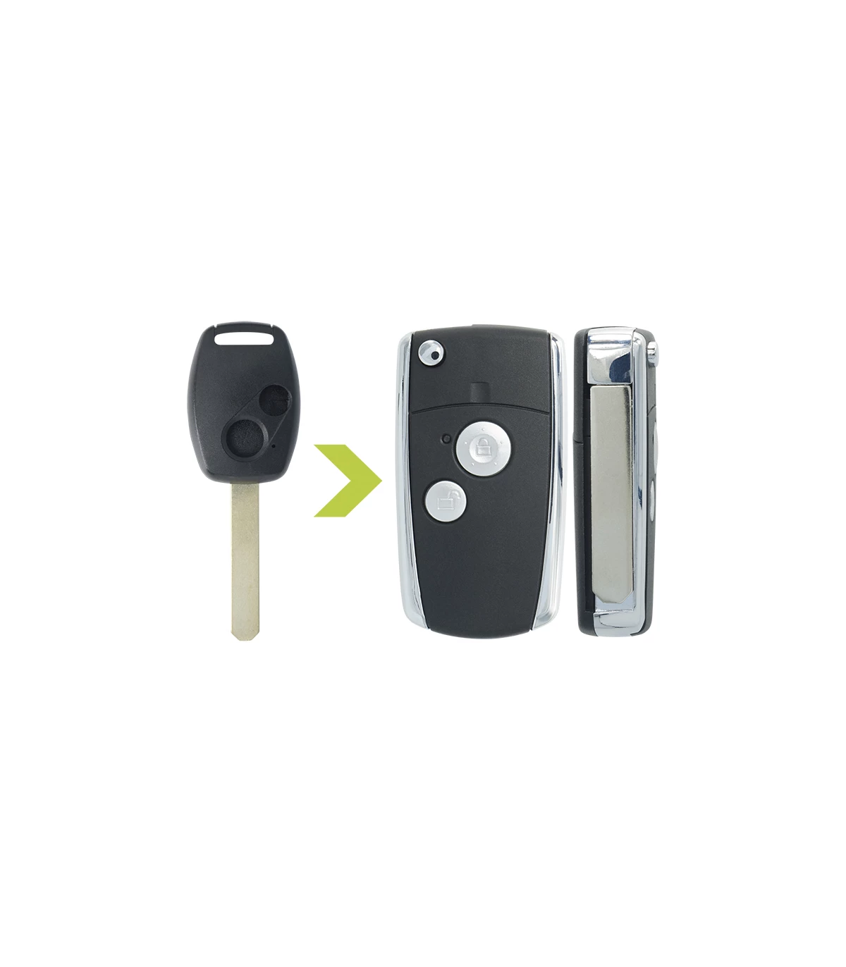 Coque clé auto Honda 2 bouton Civic VIII, Jazz, Jazz II, CR-V, HR-V, Insight - photo 2