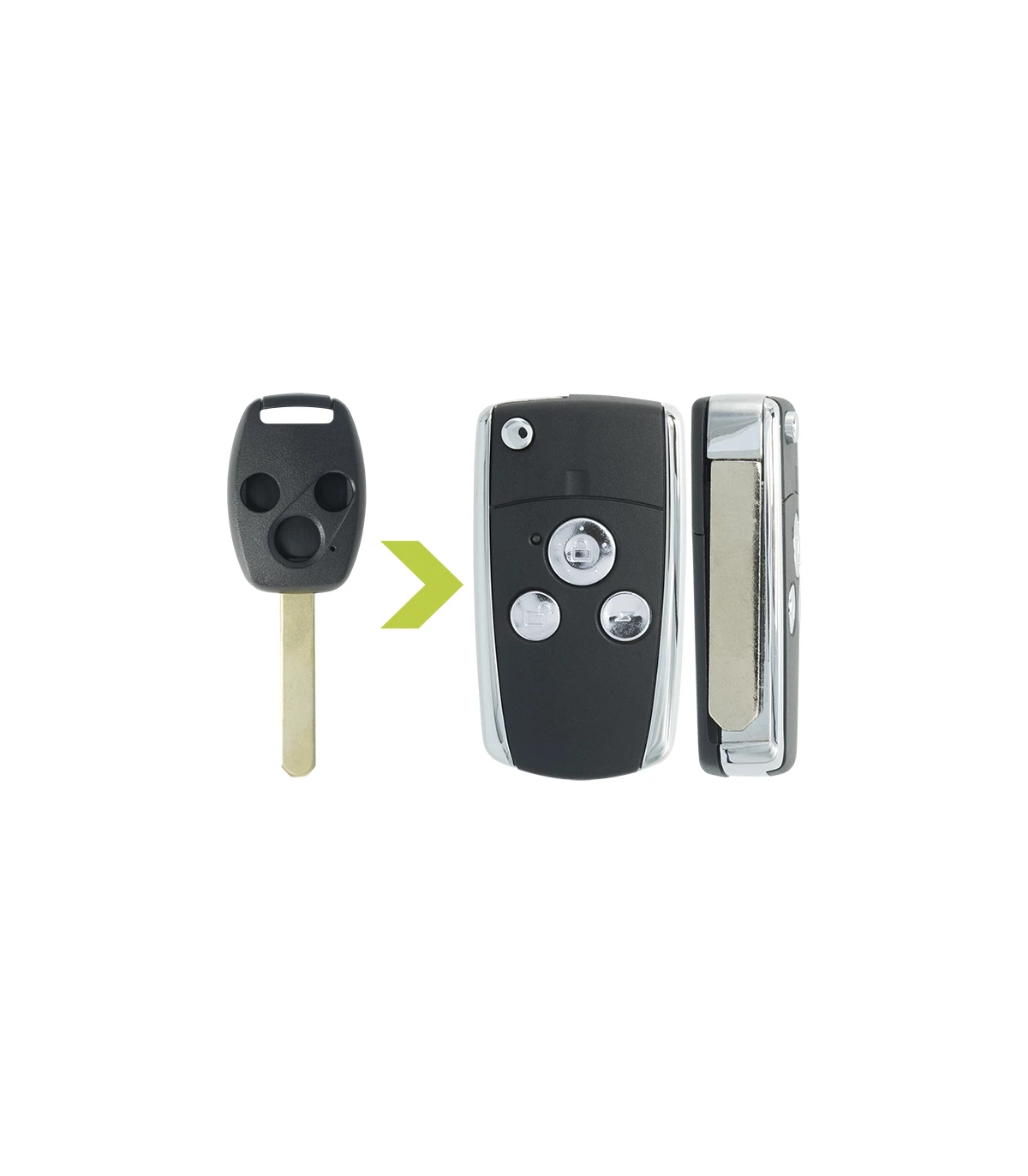 Coque clé modifiée Honda 3 boutons pour Accord (2003-2008), CR-V (2005-2006) - photo 2