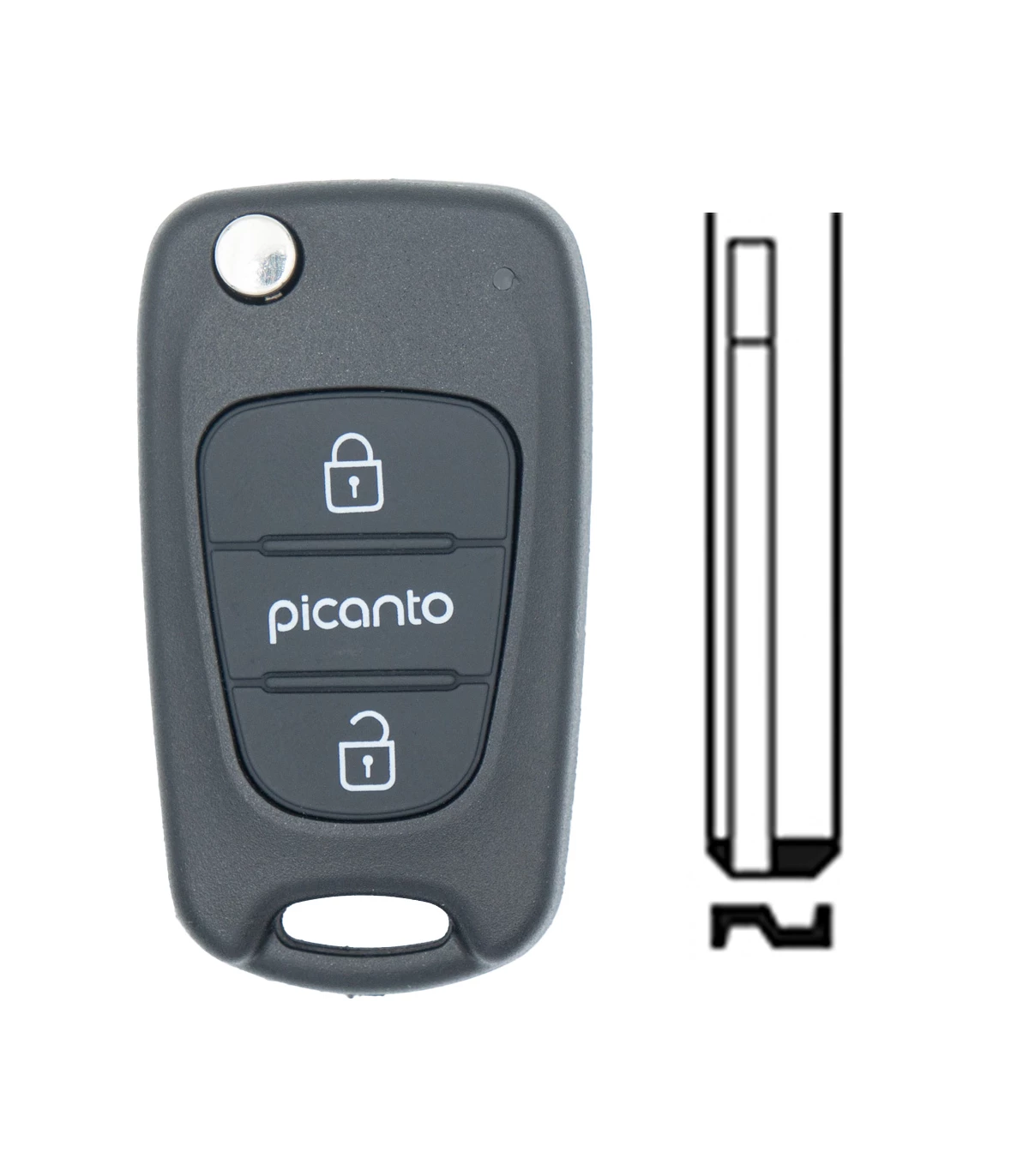 Coque de clé 3 boutons pour Kia Picanto (2011-2013) - photo 2